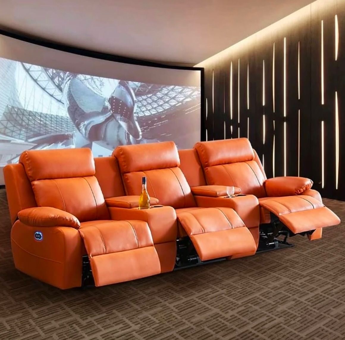 Elegant Sofa with Recliner