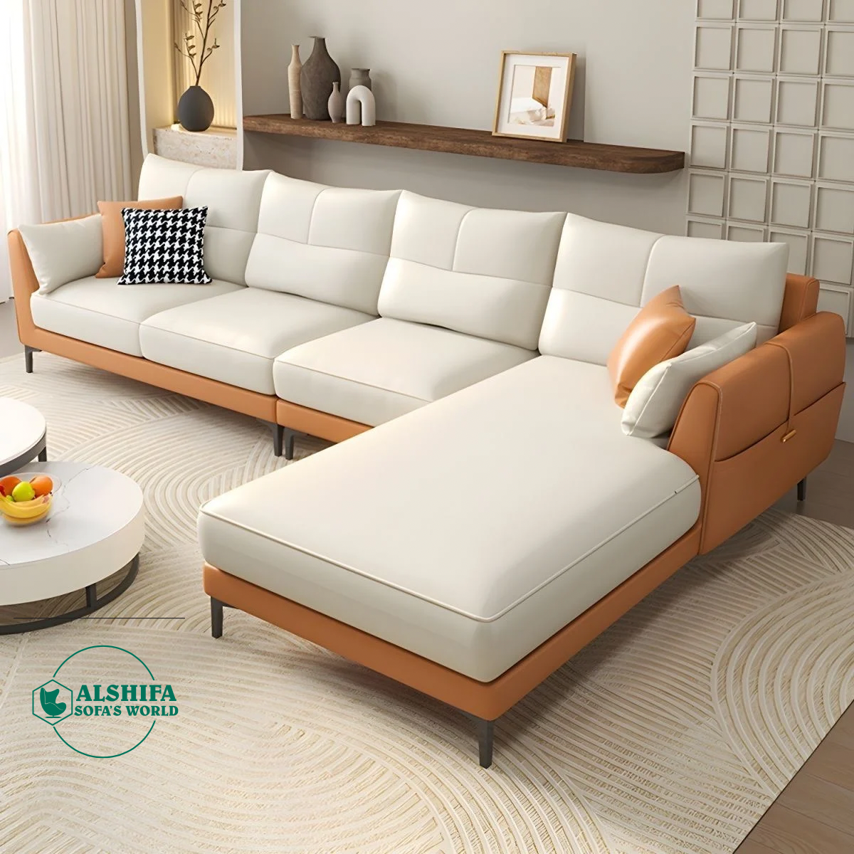 Elegant Sofa with Recliner